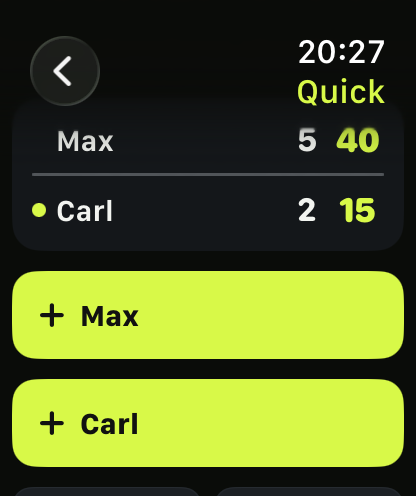 CourtLive on Apple Watch — live tennis score